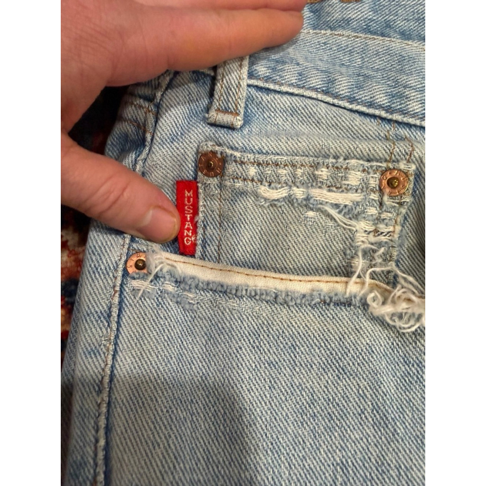 Vintage Mustang Light Wash Relaxed Fit Denim Jeans 42x30 Y2K Skater Streetwear R - Picture 5 of 11
